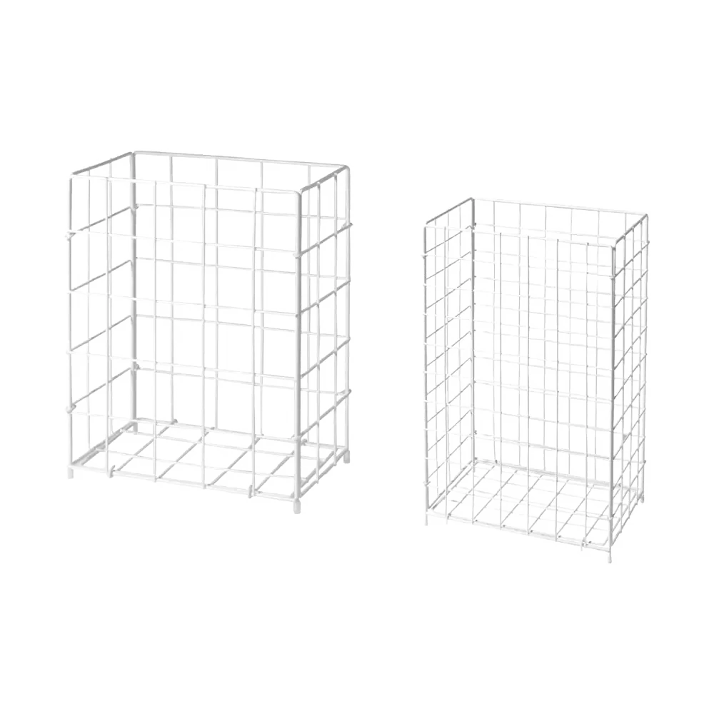 Draht, PVC Sammelkorb, weiß, 400 x 250 x 620 mm, 62 l