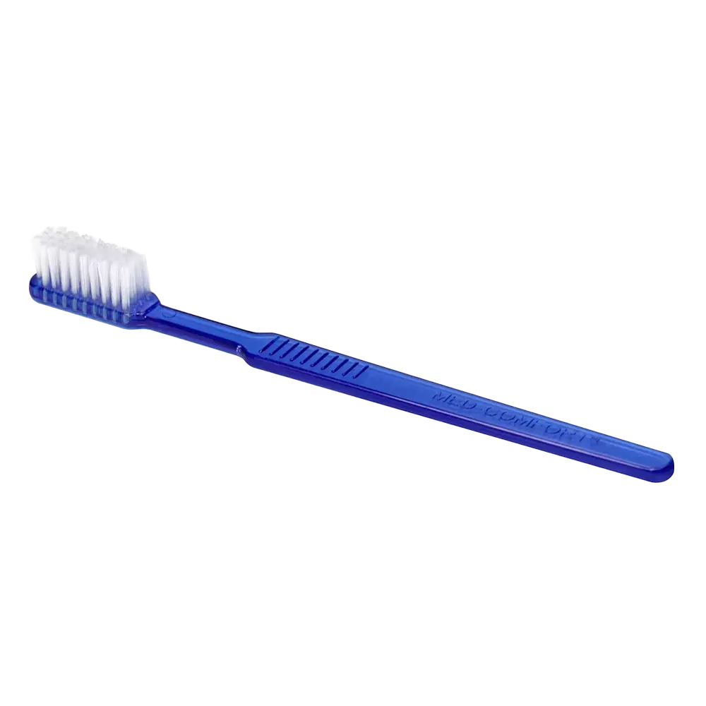 Dental PS Einmalzahnbürste ohne Zahnpasta, Farbe blau, 15 x 2,6 cm, Med-Comfort: Polystyrol Einwegzahnbürste für Reisen und den Gebrauch vor zahnärtzlichen Behandlungen als Dentalbedarf kaufen.