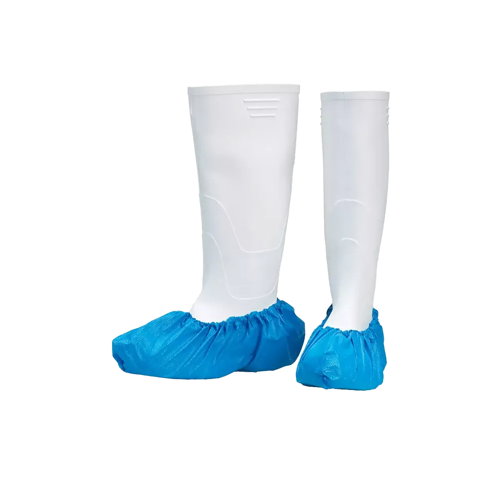 PE Einmal Überziehschuhe extra stark, 15 x 42 cm, blau, Polyethylen, Med-Comfort: Einweg Überschuhe mit eingefasstem Latexgummi als hygienische Schutzüberschuhe kaufen.