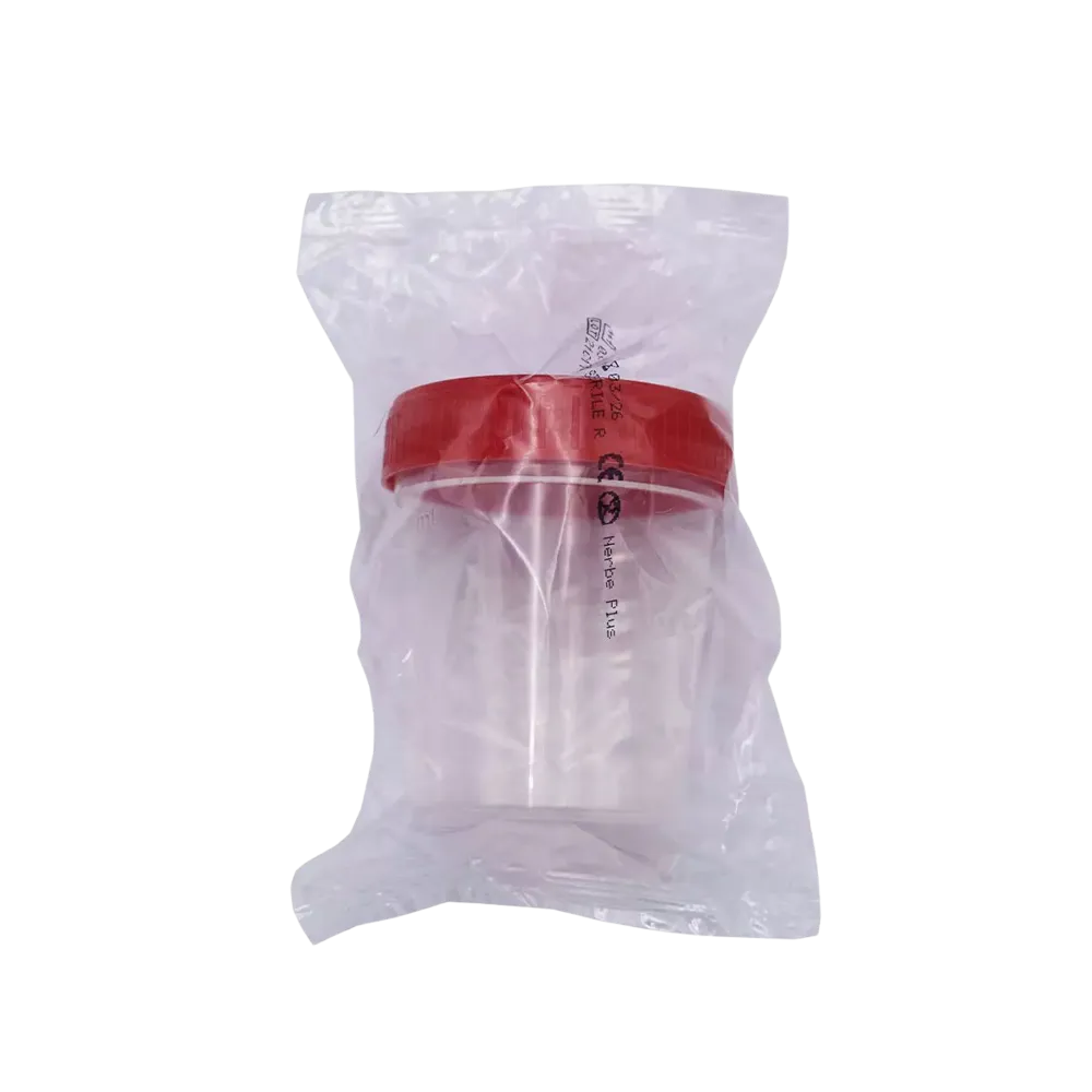 PP Universalsammelbehälter, steril, mit Schraubdeckel, 125 ml, Farbe transparent, milchig, rot: graduierter Universalsammelbehälter zum sicheren Transport von Flüssigkeiten etc. als Stations- und Patientenbedarf kaufen.