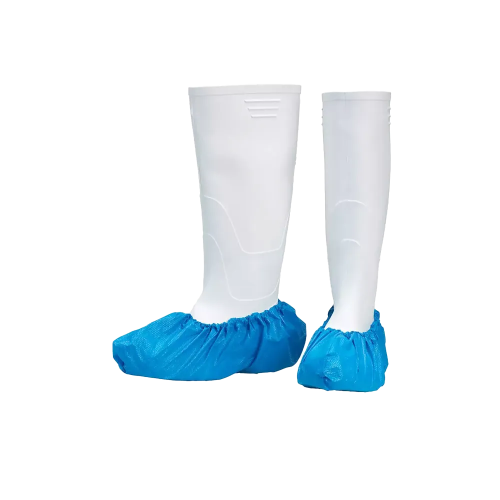 PE Einmal Überziehschuhe extra stark, 15 x 42 cm, blau, Polyethylen, Med-Comfort: Einweg Überschuhe mit eingefasstem Latexgummi als hygienische Schutzüberschuhe kaufen.