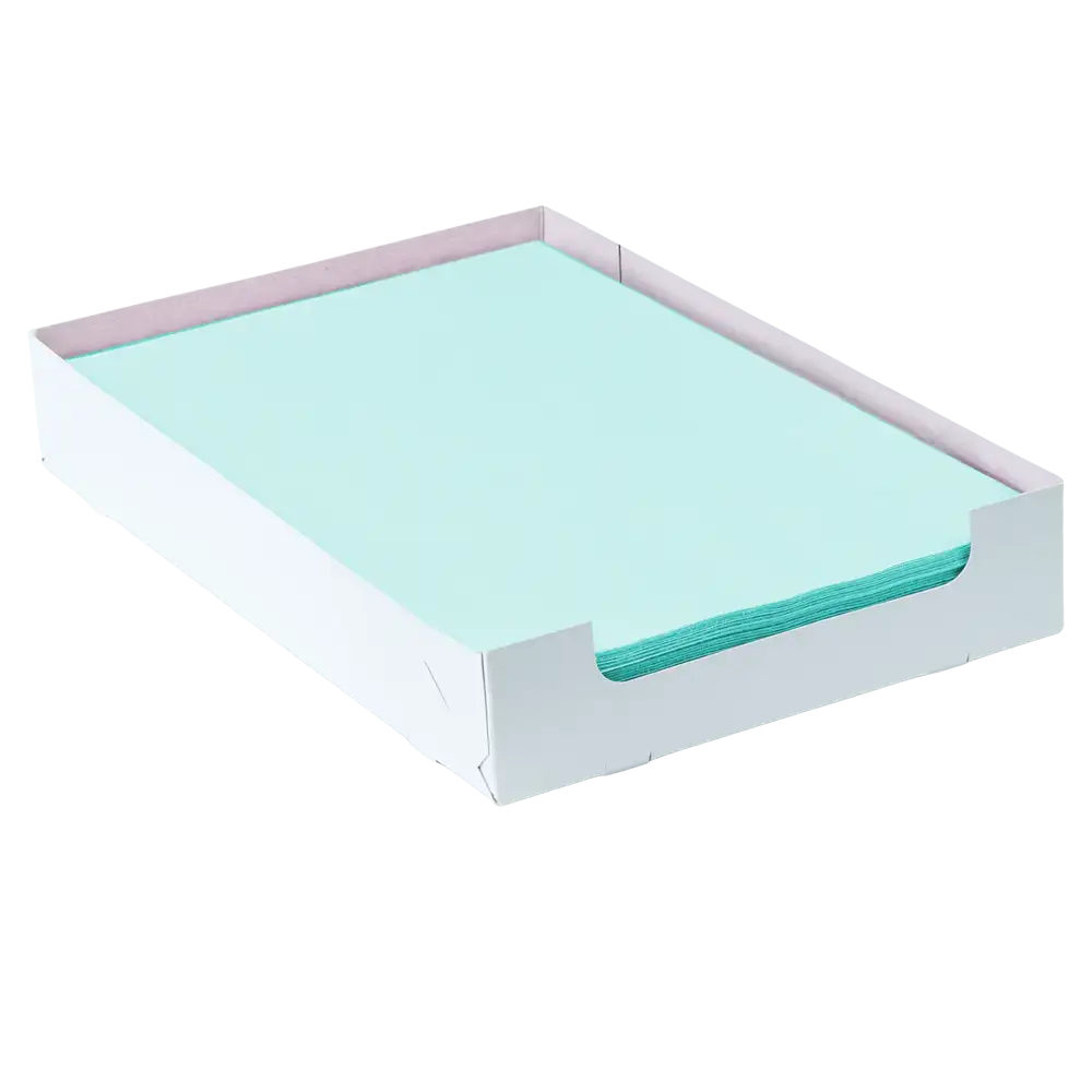 Einweg Tray-Filterpapier in der Box, 18 x 28 cm, Farbe grün, Zellstoff: Dental Kreppauflage für den Einmalgebrauch bei zahnärztlichen Behandlungen kaufen.