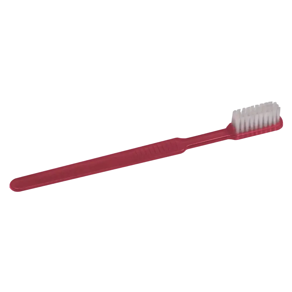 Dental PS Einmalzahnbürste mit Zahnpasta, Farbe bordeaux, rot, 15 x 2,6 cm, Med-Comfort: Polystyrol Einwegzahnbürste für Reisen und den Gebrauch vor zahnärtzlichen Behandlungen als Dentalbedarf kaufen.