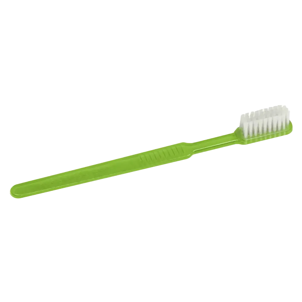 Dental PS Einmalzahnbürste mit Zahnpasta, Farbe limette, grün, hellgrün, 15 x 2,6 cm, Med-Comfort: Polystyrol Einwegzahnbürste für Reisen und den Gebrauch vor zahnärtzlichen Behandlungen als Dentalbedarf kaufen.