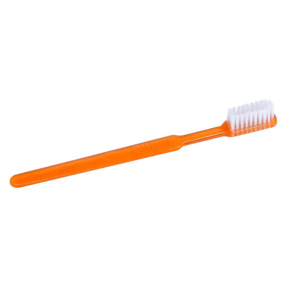 Dental PS Einmalzahnbürste mit Zahnpasta, Farbe orange, 15 x 2,6 cm, Med-Comfort: Polystyrol Einwegzahnbürste für Reisen und den Gebrauch vor zahnärtzlichen Behandlungen als Dentalbedarf kaufen.