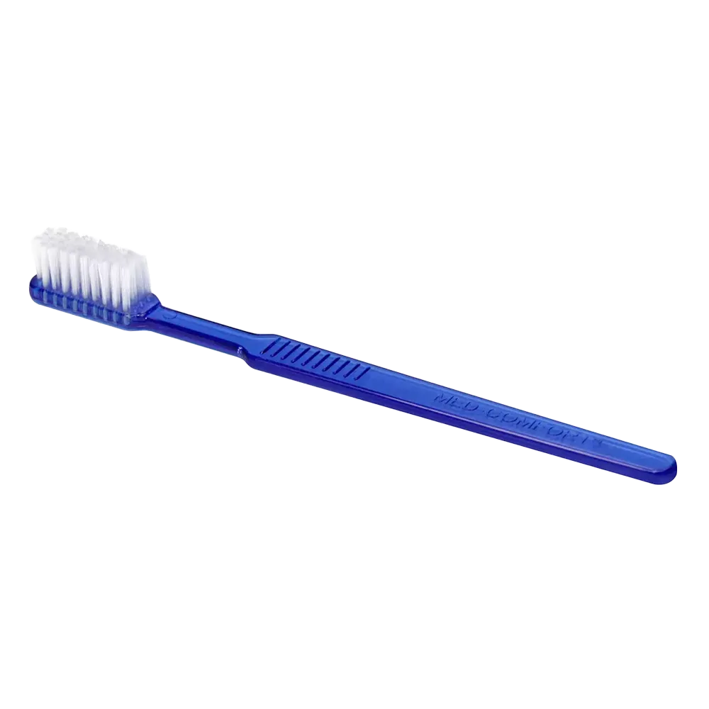 Dental PS Einmalzahnbürste ohne Zahnpasta, Farbe blau, 15 x 2,6 cm, Med-Comfort: Polystyrol Einwegzahnbürste für Reisen und den Gebrauch vor zahnärtzlichen Behandlungen als Dentalbedarf kaufen.