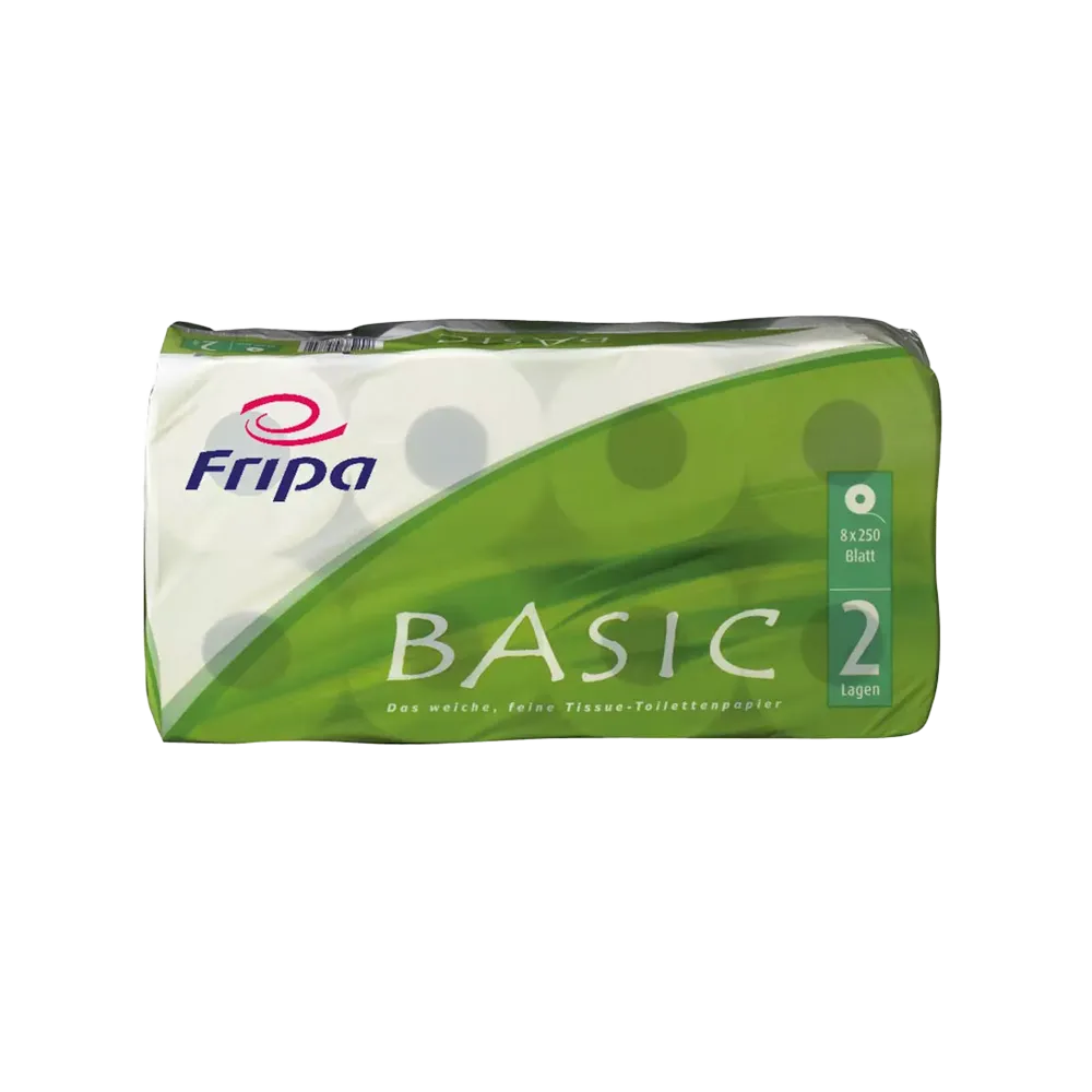 Toilettenpapier, 2-lagig, 64 Rollen, Basic: 2-lagiges Toilettenpapier als Großpackung kaufen.