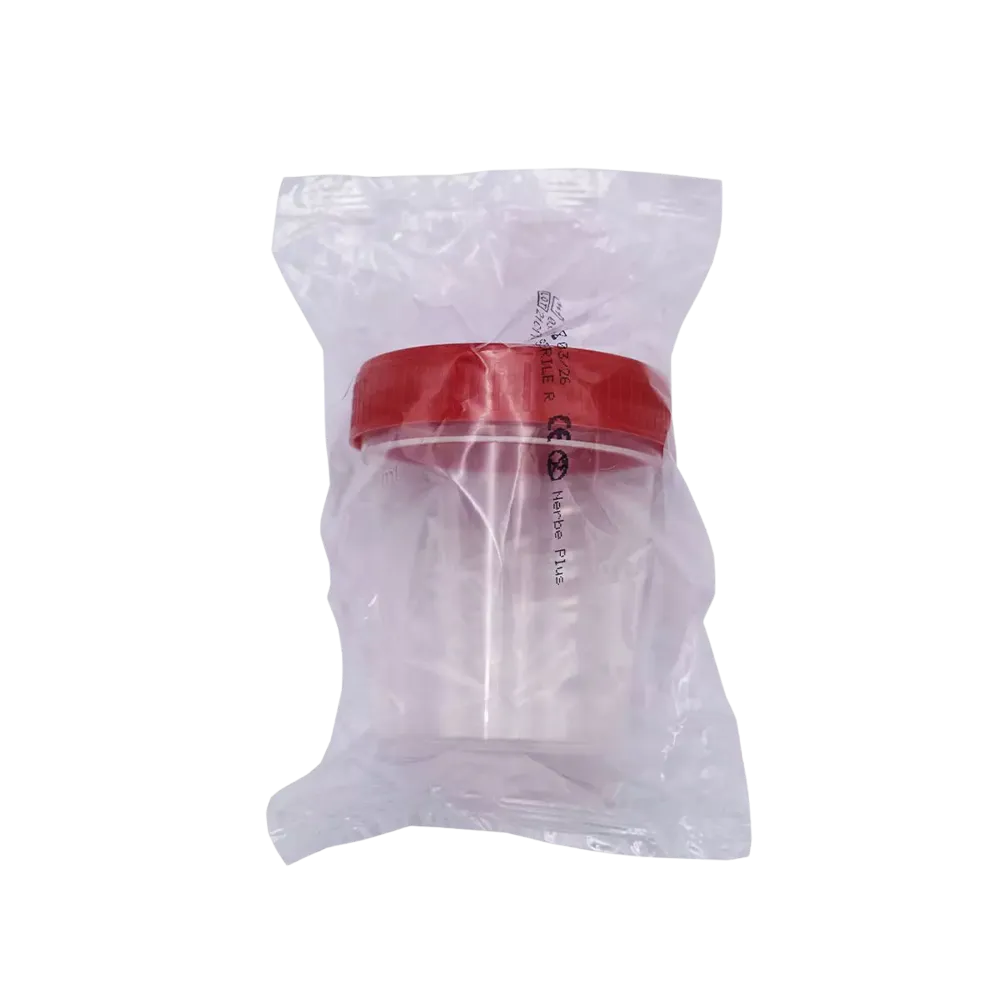 PP Universalsammelbehälter, steril, mit Schraubdeckel, 125 ml, Farbe transparent, milchig, rot: graduierter Universalsammelbehälter zum sicheren Transport von Flüssigkeiten etc. als Stations- und Patientenbedarf kaufen.