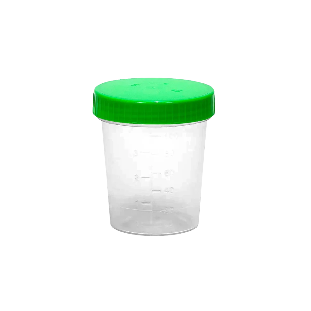 PP Urinsammelbehälter mit Schraubdeckel, 100 ml, Farbe transparent,  milchig, grün: graduierter Urinbecher zum sicheren Transport von Urin als  Stations- und Patientenbedarf kaufen.