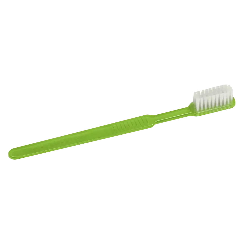 Dental PS Einmalzahnbürste mit Zahnpasta, Farbe limette, grün, hellgrün, 15 x 2,6 cm, Med-Comfort: Polystyrol Einwegzahnbürste für Reisen und den Gebrauch vor zahnärtzlichen Behandlungen als Dentalbedarf kaufen.